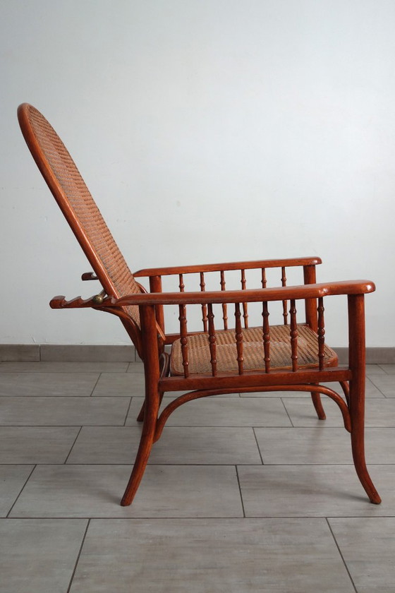 Poltrona relax regolabile Fischel circa 1900 – Poltrone relax, Vimini, Ottone (photo 3 of 19)