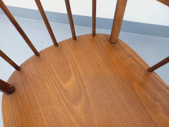 Image 1 of Poltrona vintage Baumann in legno, modello Fan, anni '60