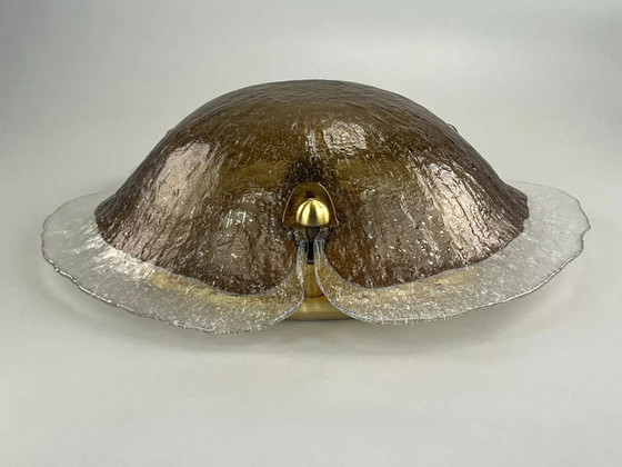 Image 1 of 60's 70's Peill & Putzler Plafonnier Verre Space Design Lampe