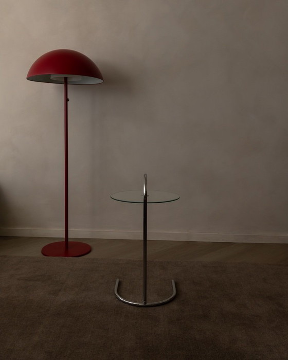 Image 1 of Tavolino vintage IKEA RY di Tord Björklund – Cromo e vetro – Design scandinavo postmoderno