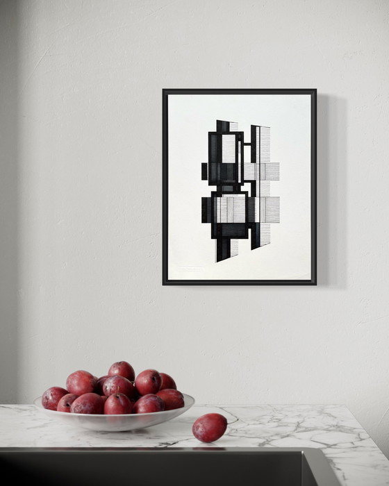 Image 1 of Eugène Eechaut (1928-2019) Architectural Abstraction, Ink, 1988