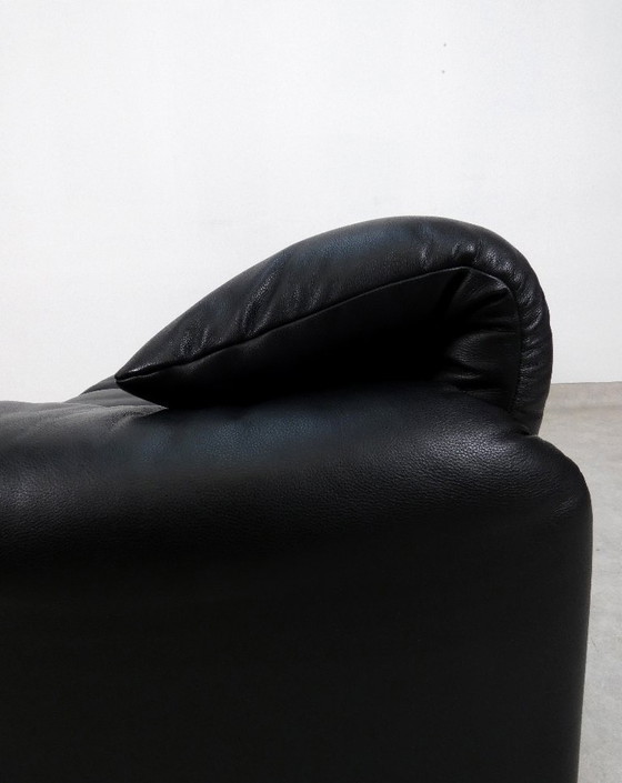 Image 1 of Set di 2 Cassina Maralunga 2,5 posti - pelle nera