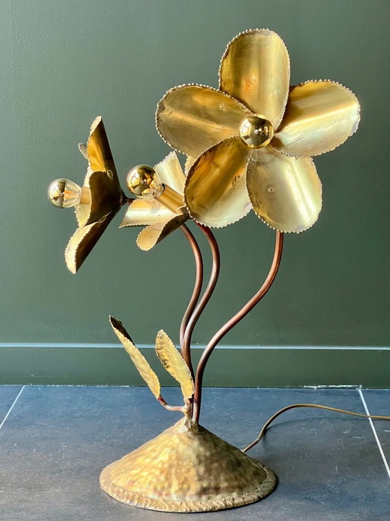Image 1 of Tischleuchte „Seerosen“ von Maison Honoré, Paris, Frankreich, 1970er Jahre