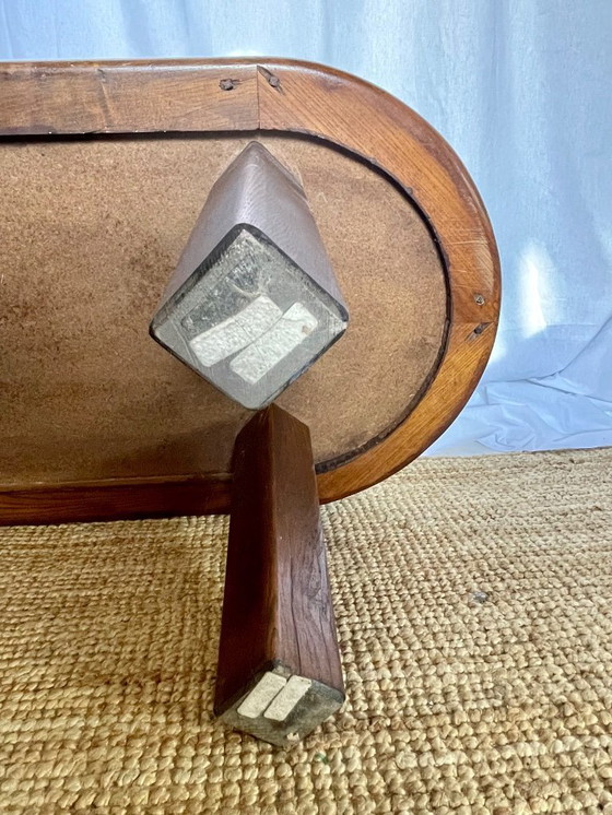 Image 1 of Herbarium coffee table in ceramic and solid wood, signed