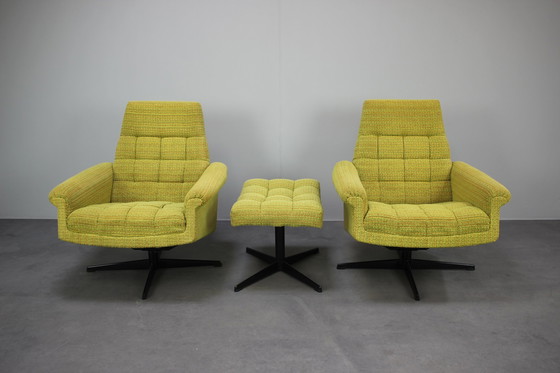 Image 1 of Mid Century Sesselpaar Tabouret von Morávek a Munzar, 1968er, CZSK