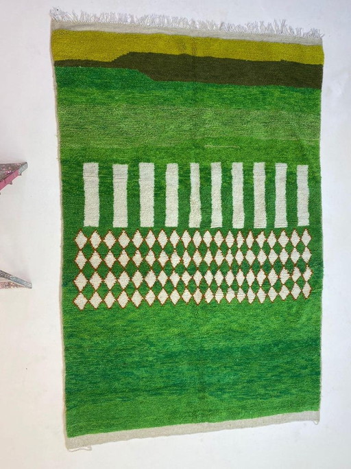 Reiner Wollteppich, traditionell handgefertigt, Größe 2/3 m