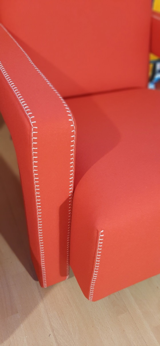 Image 1 of Cassina 2 Poltrona 637 Utrecht Nuova Mai Usata Lampo Rosso Lana 13L