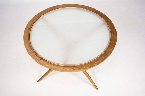 Image 1 of Table basse ronde de style Mid-Century par Cesare Lacca, Italie, années 1950.