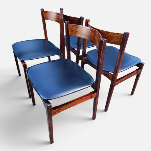4x Gianfranco Frattini Stuhl Cassina 1960er Jahre Italien Palisanderholz Wunderschöne Stühle, entworfen von Gianfranco
