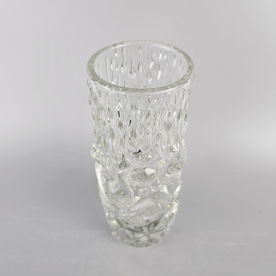 Image 1 of Magnifique vase vintage en verre Hermanova par Sklo Union. Design par František Pečený. 1960s/70s. République Tchèque.