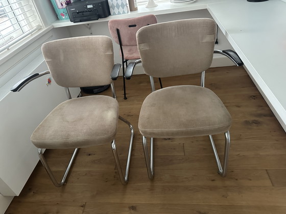 2 chaises Gispen d'occasion – Chaises de salle à manger, Metal, Textile (photo 3 of 5)