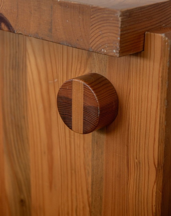 Image 1 of Vintage Dymling grenen salontafel van Yngve Ekström voor Swedese, Zweeds brutalistisch design, jaren 70.