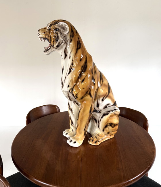 Image 1 of Vintage XXL ceramic tiger, Italy '60