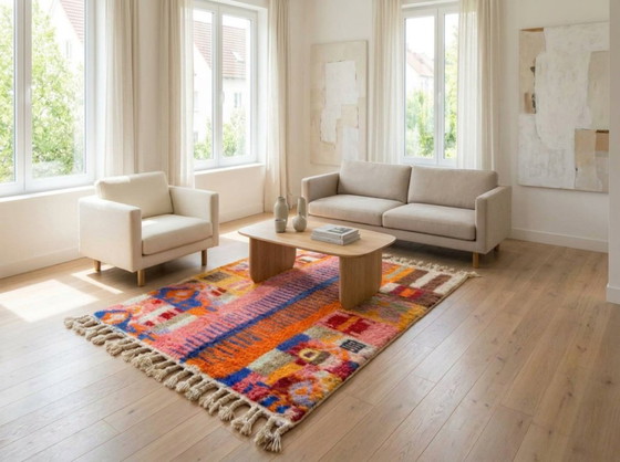 Handmade Boujad Wool Rug: Colorful Moroccan Berber Carpet – Paintings & Drawings (photo 19 of 19)