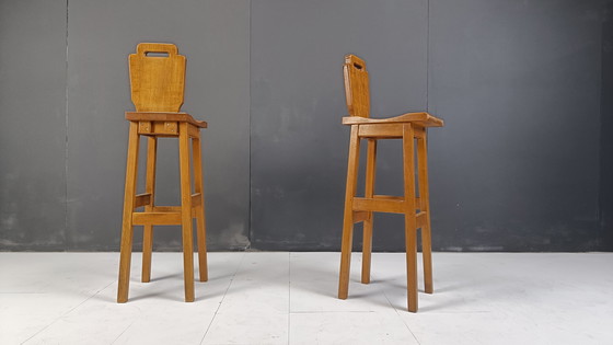 Image 1 of Mid Century Brutalist Bar Stools, 1960s