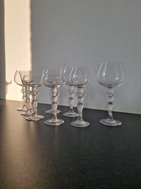 Image 1 of 8x Venus art déco de cristal de Bayel