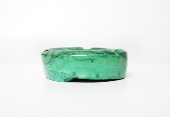 Image 1 of Solid Malachite Ashtray