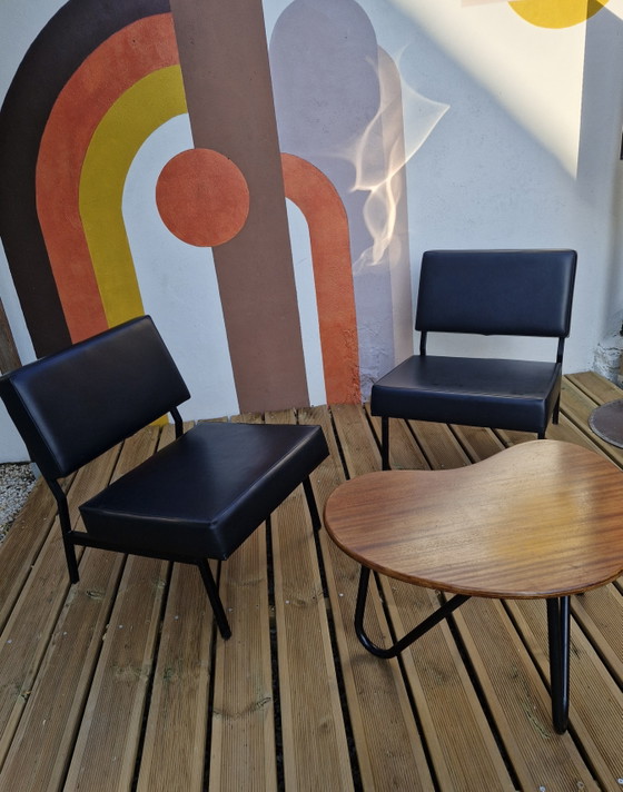 Image 1 of Pair of modular armchairs by P.Guariche, circa 1960s