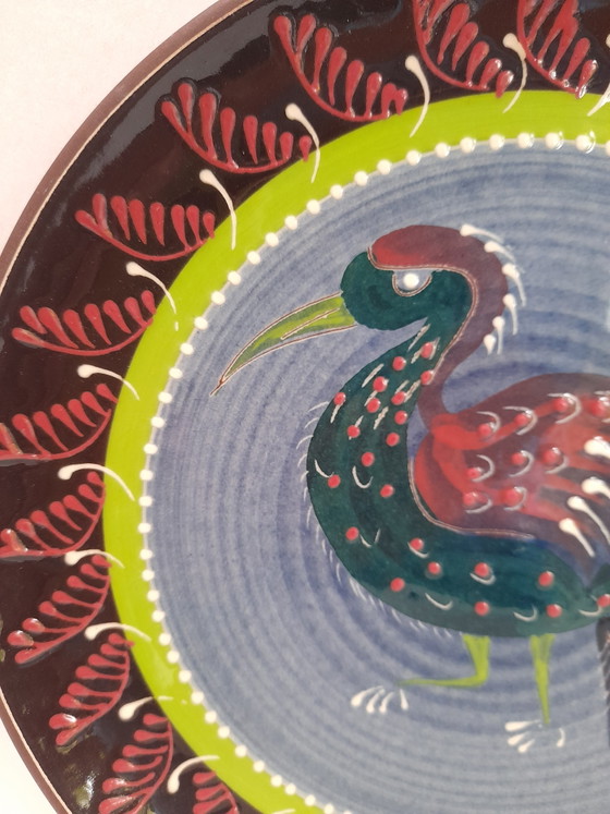 Keramik-Wandteller mit Vogelmotiv – Wanddekoration, Ceramic (photo 2 of 5)