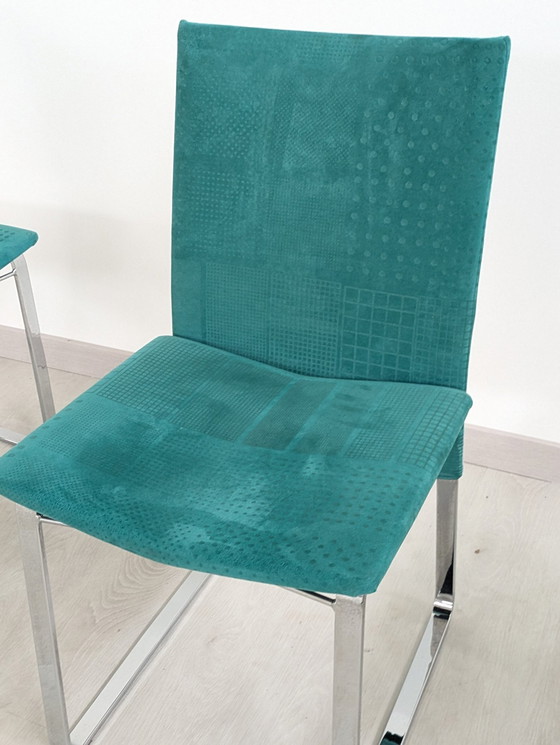 Image 1 of Chaise - Acier, tissu - Four Vintage Chairs