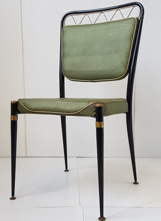 Image 1 of SET OF 6 VINTAGE CHAIRS 1950 DLG JEAN ROYERE 50S ROCKABILLY 1950S 50s