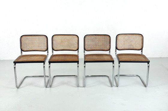 Image 1 of Juego de 4 sillas Cesca diseñadas por Marcel Breuer para Gavina - década de 1960