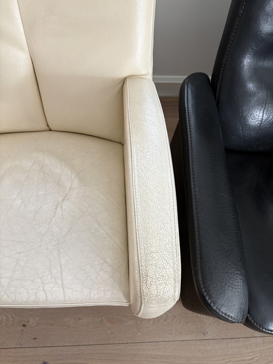 Image 1 of Witte Fateuil Leolux