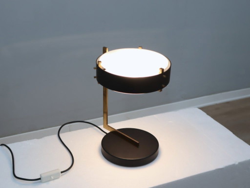Rara lampada da tavolo Mid-Century O-Luce Tito Agnoli anni '50