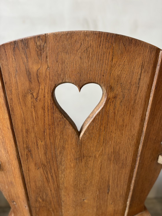 Image 1 of Set di 2 poltrone brutaliste in rovere massiccio