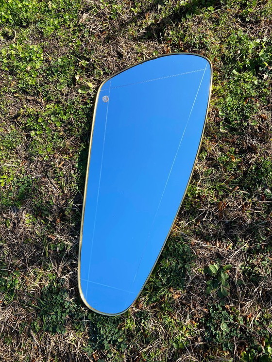 Image 1 of Grande specchio da parete vintage a forma libera. Germania, anni '60