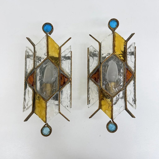 Set di 2 applique Poliarte di Albano Poli, anni '70 Italia