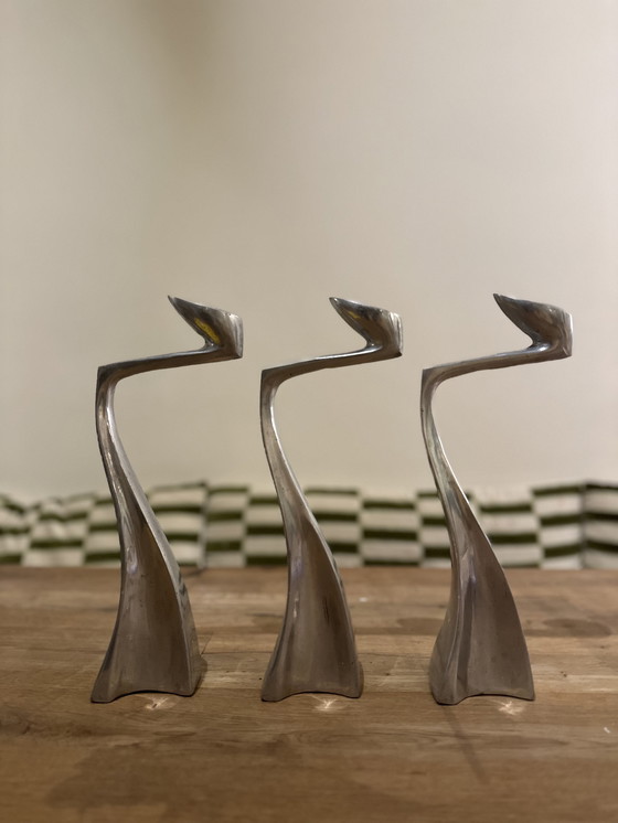 Image 1 of 3x Matthew Hilton Design Swan Kandelaren 