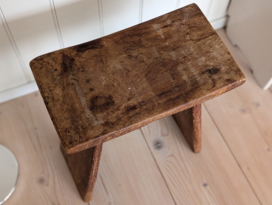 Antiker chinesischer Holzhocker / Sattelhocker – Wabi Sabi – Wood (photo 6 of 7)