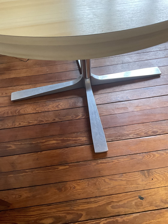 Image 1 of 70's Dining Table with Extendable Leaf