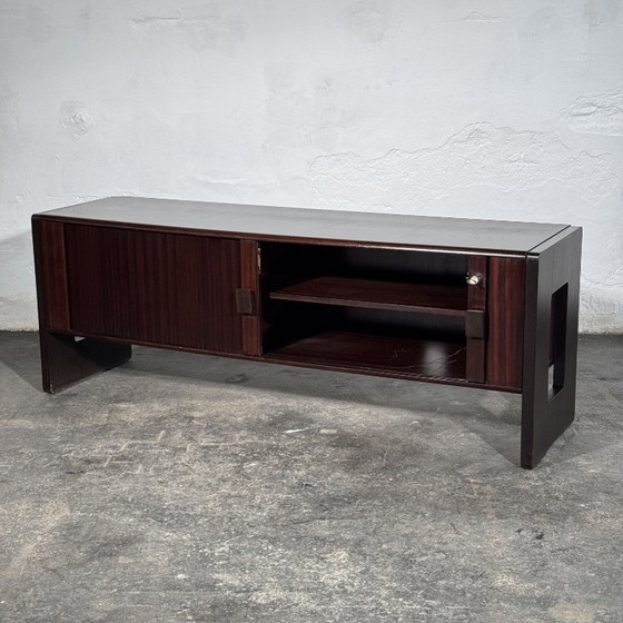 Sculptural Sliding-Door Sideboard / TV Stand, 1990s – Brass (photo 3 of 15)