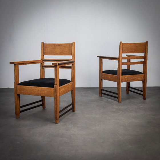 Image 1 of Een paar art-deco fauteuils, Nederland (jaren 1930)