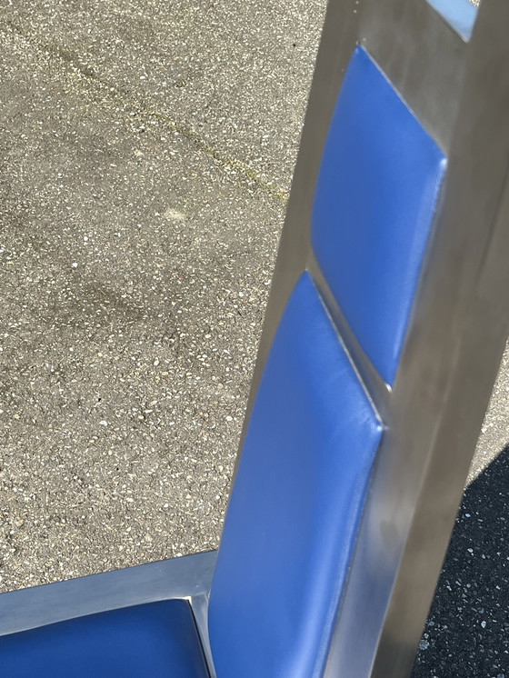 Image 1 of Sedia dal design unico realizzata in acciaio inossidabile, acciaio inossidabile, acciaio spazzolato