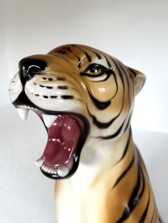 Image 1 of Tigre italiana in ceramica vintage XL, anni '60