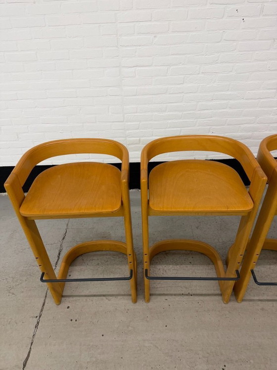 Image 1 of Set van 4 Willy Rizzo stijl barkrukken