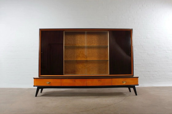 Credenza vintage anni '50 di Musterring Highboard Vetrina Bar Cassettiera – Credenze, Wood (photo 17 of 17)