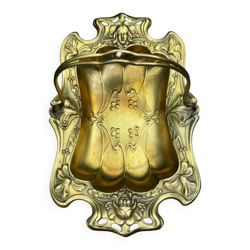 Frutero de metal dorado Art Nouveau Jugendstil Alemania