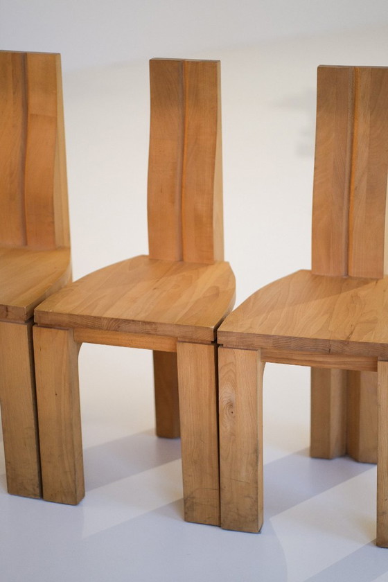 Image 1 of 6x brutalist chairs