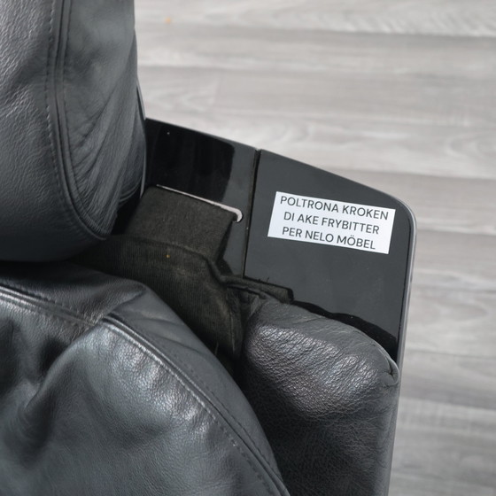 Image 1 of POLTRONA IN PELLE DI AKE FRIBYTTER PER NELO MÖBEL SVEZIA ANNI 70
