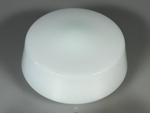 50er 60er Jahre Lampe Leuchte Plafoniere Milchglas Mid Century Glas Design RZB