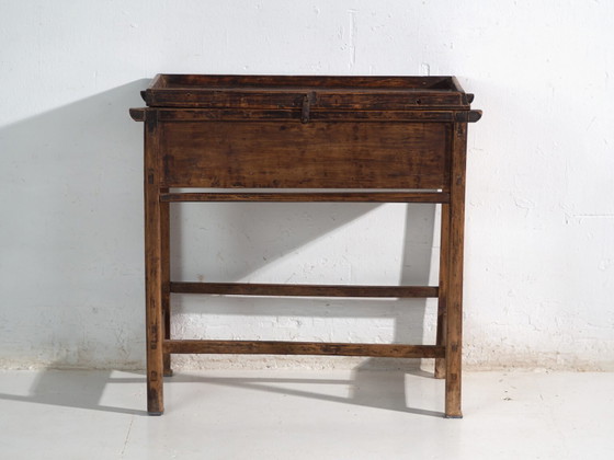 Antique Chinese lift-top desk in pine – China, circa 1930 – Iron (photo 38 of 40)