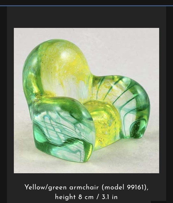 Image 1 of Kosta Boda, fauteuil miniature Bon Bon / Kjell Engman