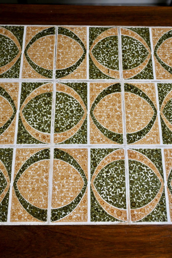 Image 1 of Set van 2 Deens Design Nesttafels Mimiset met Tegeltableau ingelegd