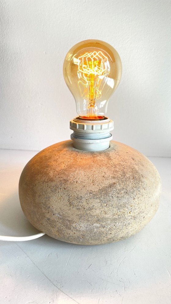 Image 1 of LAMPE Galet en PIERRE Naturelle VINTAGE