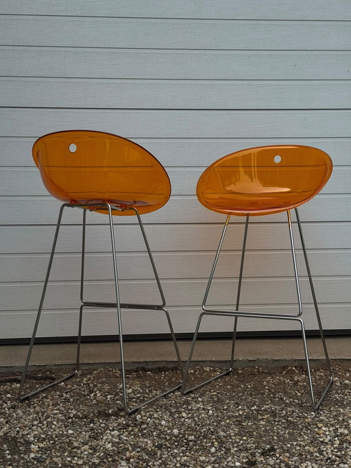 Pedrali Gliss bar stools vintage Italian design.