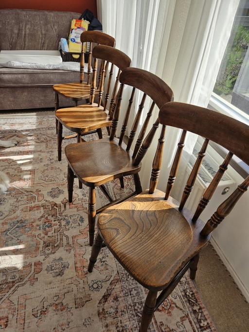 6 sillas de madera dura